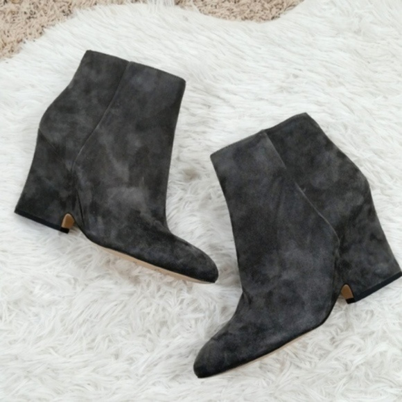 Sam Edelman Shoes - Sam Edelman Wilson Grey Suede Wedge Booties